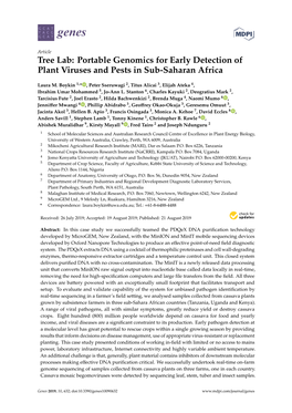 Portable Genomics for Early Detection of Plant Viruses and Pests in Sub-Saharan Africa