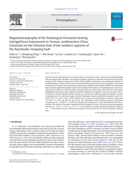 Magnetostratigraphy of the Xiaolongtan Formation Bearing