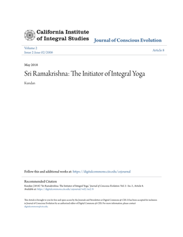 Sri Ramakrishna: the Initiator of Integral Yoga