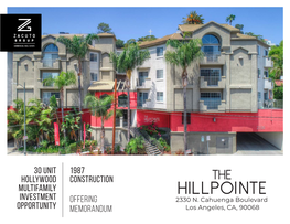 Hillpointe Investment Offering 2330 N