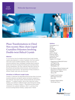 Phase Transformations in Chiral Non-Racemic Main-Chain Liquid