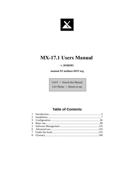 MX-17.1 Users Manual