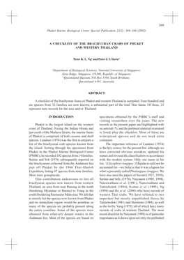 Phuket Marine Biological Center Special Publication 23(2): 369–384 (2002)