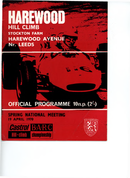 Programme 1970 19Th April Spring National