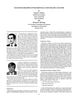 Fluid Film Bearing Fundamentals and Failure Analysis