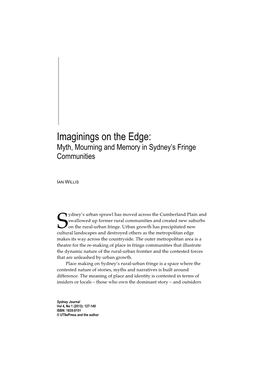 Imaginings on the Edge: Myth, Mourning and Memory in Sydney’S Fringe Communities