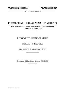 Commissione Parlamentare D'inchiesta