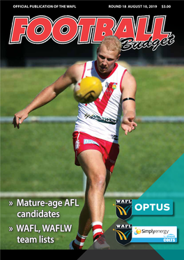 Mature-Age AFL Candidates » WAFL, WAFLW Team Lists Limited Bound Copies of the Football Budget Available for Sale