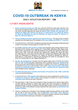 Covid-19 Outbreak in Kenya