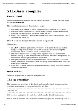 X11-Basic Compiler - X11-Basic
