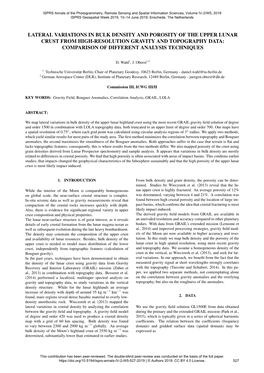 Lateral Variations in Bulk Density and Porosity of the Upper Lunar Crust from High-Resolution Gravity and Topography Data: Comparison of Different Analysis Techniques