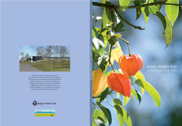 Botanic Gardens Trust Annual Report 2008–2009 Report Annual Trust Gardens Botanic