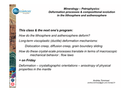 How Do the Lithosphere and Asthenosphere Deform?