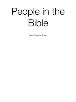 People in the Bible