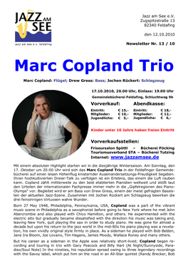 Marc Copland Trio