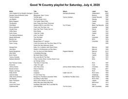 Good 'N Country with Ken Hippler Playlist for July 4, 2020