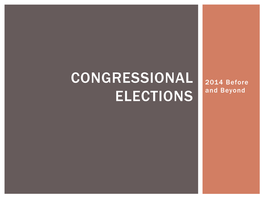 Congressional Elections