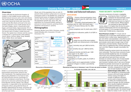 Country Fact Sheet - Jordan August 2012