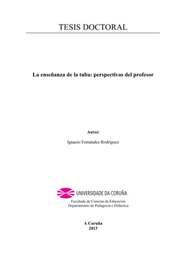 La Enseñanza De La Tuba: Perspectivas Del Profesor