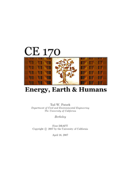 2007-04-16.Patzek.CE170 Energy Earth Humans.University Of