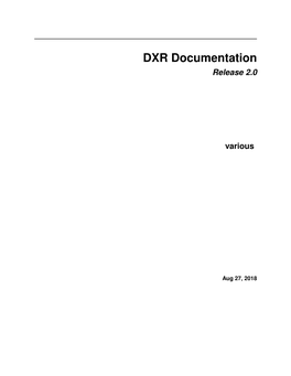 DXR Documentation Release 2.0