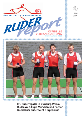 OFFIZIELLE VERBANDSZEITUNG Int. Ruderregatta in Duisburg