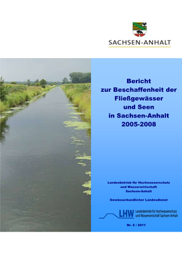 Gewässerbericht Oberflächenwasser 2005-2008 Sachsen-Anhalt