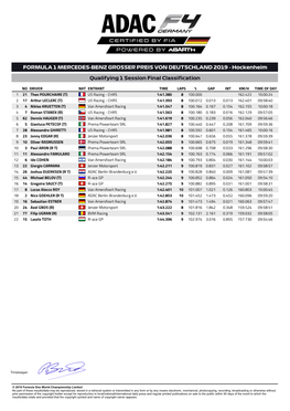 FORMULA 1 MERCEDES-BENZ GROSSER PREIS VON DEUTSCHLAND 2019 - Hockenheim