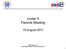 Under 5 Parents Meeting