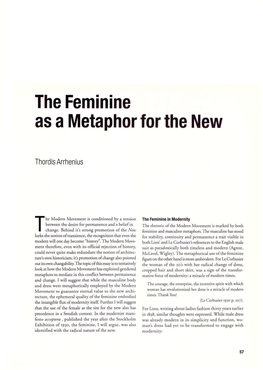 The Feminine As a Metaphor for the New