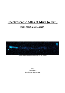 Spectroscopic Atlas of Mira (O Ceti)