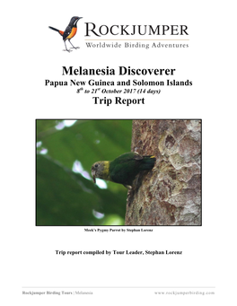 Melanesia: Discoverer 2017