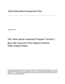 Ethnic Minority Development Plan