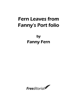 Fern Leaves from Fanny's Port Folio