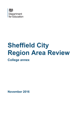 Sheffield City Region Area Review: College Annex