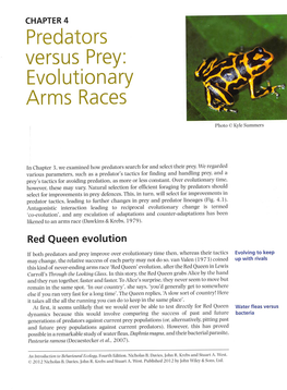 Versus Prey: Evolutionary Arms Races