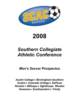 2008 Southern Collegiate Athletic Conference Soccer Season