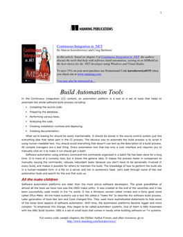 Build Automation Tools