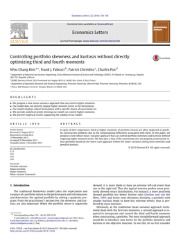 Controlling Portfolio Skewness and Kurtosis Without Directly Optimizing Third and Fourth Moments