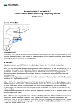 Ecological Site R144AY001CT Tidal Salt Low Marsh Mesic Very Frequently Flooded