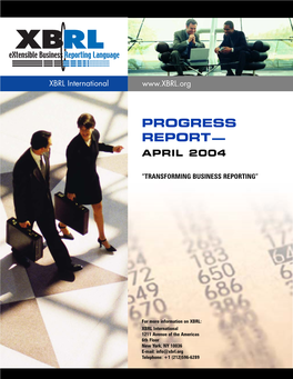 Progress Report— April 2004