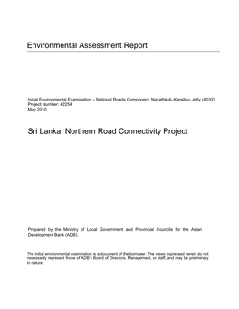 Environmental Assessment Report Sri Lanka
