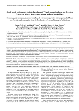 Geodynamic Setting Context of the Permian and Triassic Volcanism in the Northwestern Moroccan Meseta from Petrographical And