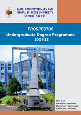 PROSPECTUS Undergraduate Degree Programme 2021-22