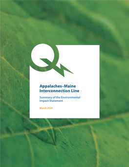 Appalaches–Maine Interconnection Line Summary of the Environmental Impact Statement