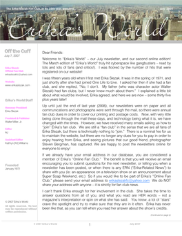 2007 July Newsletter