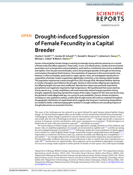 Drought-Induced Suppression of Female Fecundity in a Capital Breeder Charles F