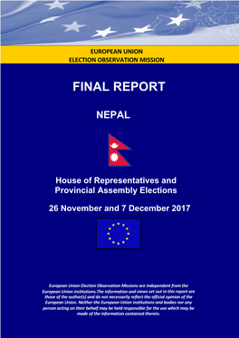 Nepal Parliamentary and Provincial Elections, 26