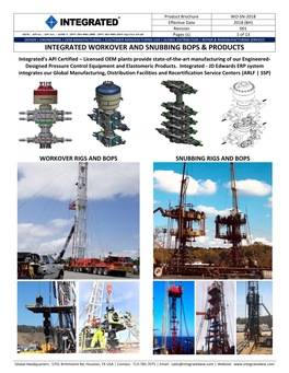 Integrated Workover and Snubbing Bops & Products