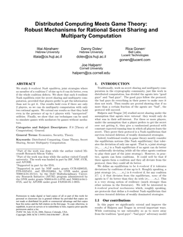 Distributed Computing Meets Game Theory: Robust Mechanisms for Rational Secret Sharing and Multiparty Computation